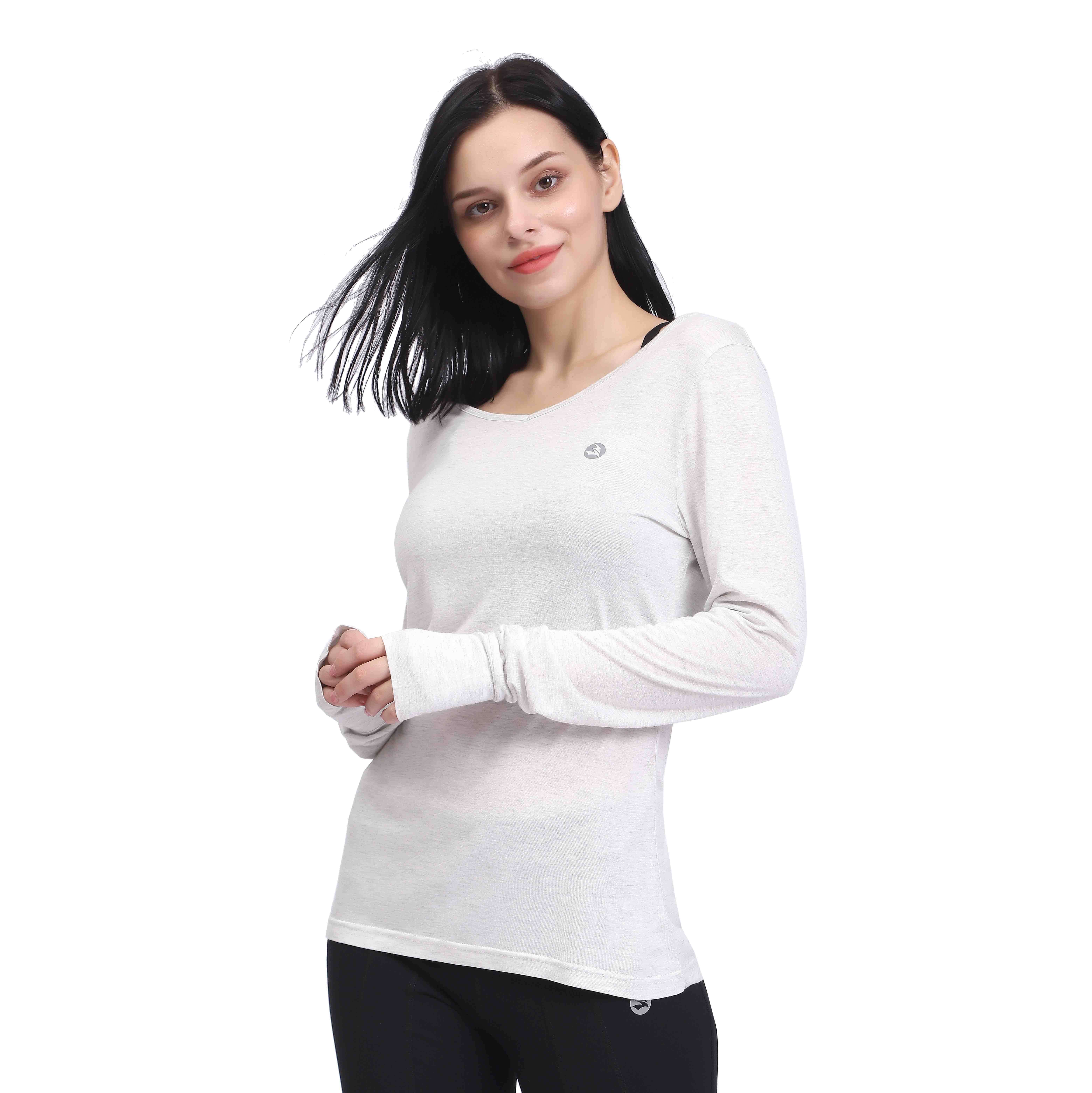 Camicie da yoga a maniche lunghe aperte sul retro da donna