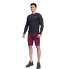 Camicia da corsa a manica lunga a base di compressione maschile